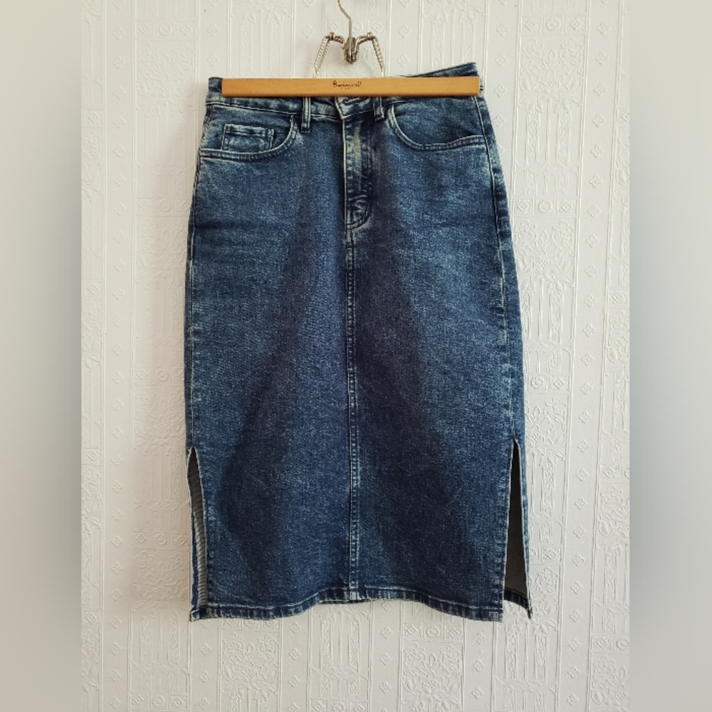 Simon's Twik Denim Pencil Skirt